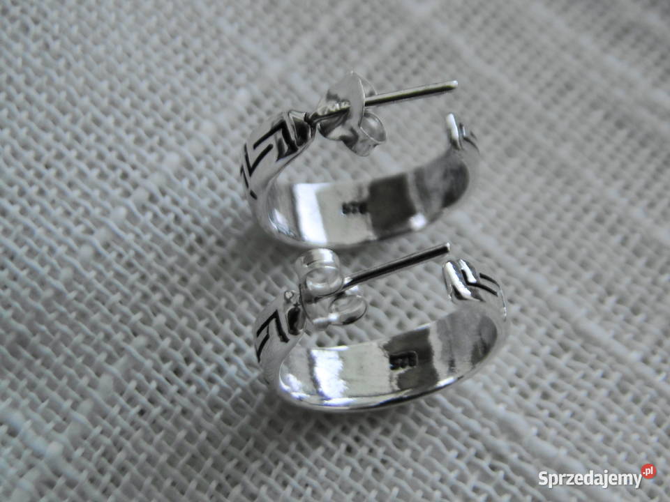 Fajne kolczyki srebro 925 solidne mazowieckie Warszawa