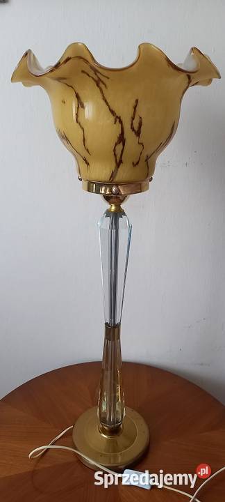 Piękna lampa na kryształowej kolumnie łódzkie Skierniewice