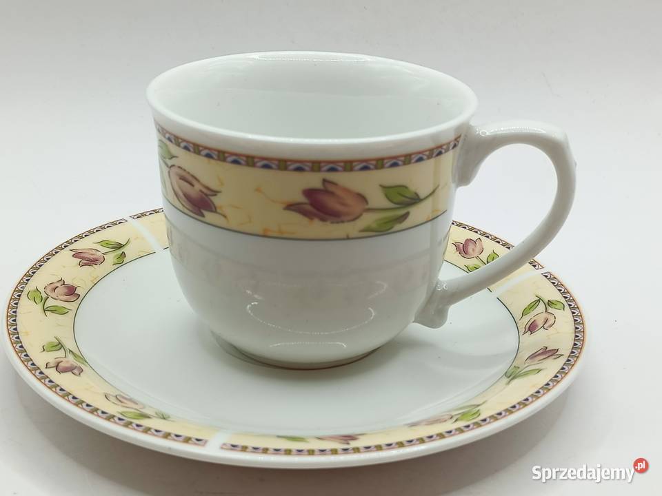 Filiżanka ze spodkiem porcelana pastelowe sprzedam