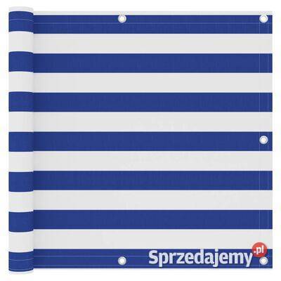 vidaXL Parawan balkonowy białoniebieski 90x300 Parasole ogrodowe Warszawa