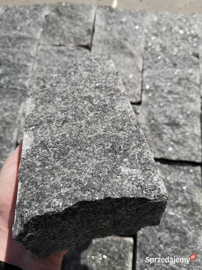 Kostka Brukowa GRANITOWA CZARNA cięto łupana mazowieckie Marki sprzedam