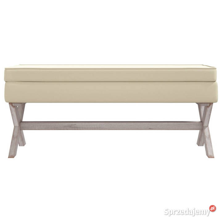 Stołek ze schowkiem 110x45x49 obity lnem Warszawa