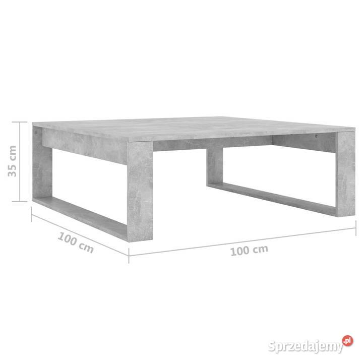 Stolik kawowy szarość betonu 100x100x35 WM808634