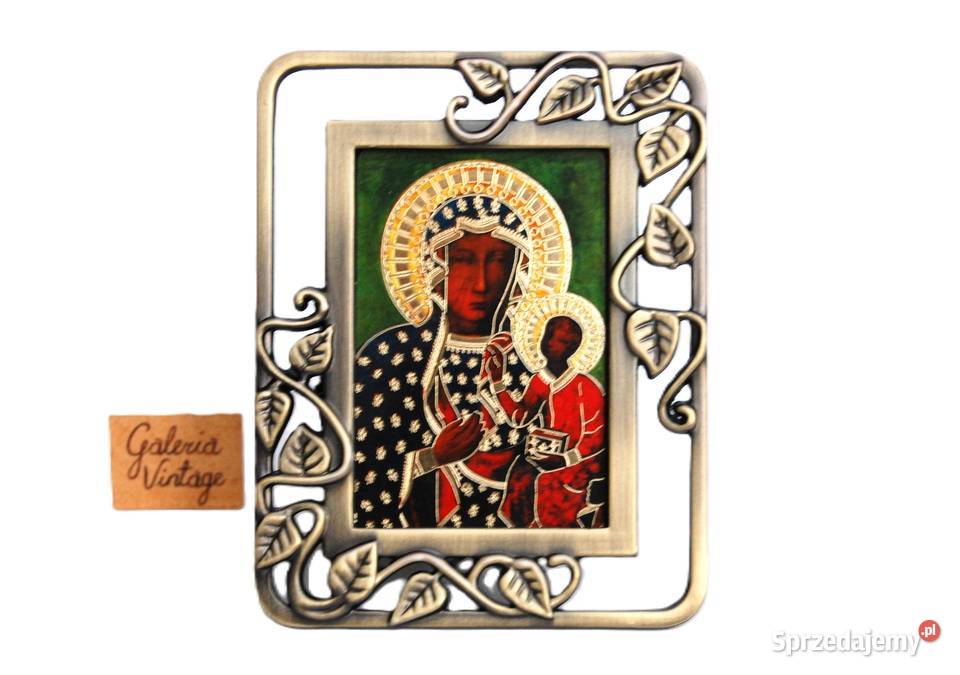 Matka Boża Częstochowska obrazek w ramce wielokolorowy Lublin sprzedam