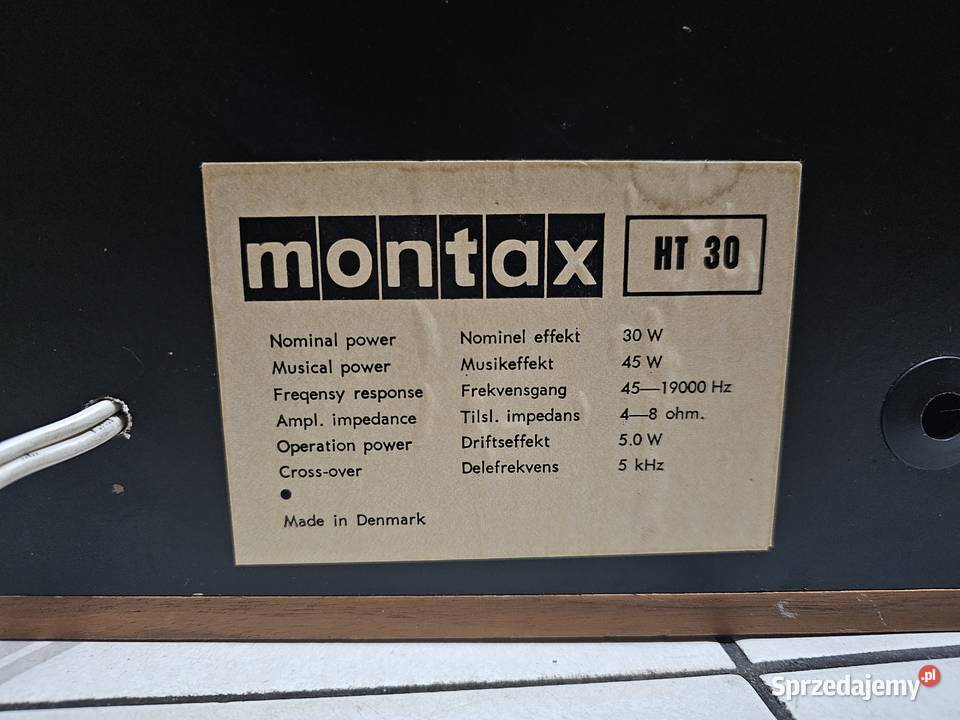 Kolumny MONTAX HT 30 AlNiCo 20 Słuchawki i głośniki Gorzów Wielkopolski
