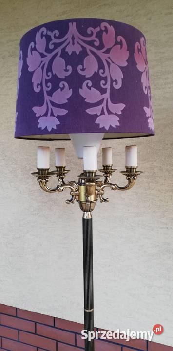 Lampa stylowa mosiężna stojąca podłogowa lampka Garwolin