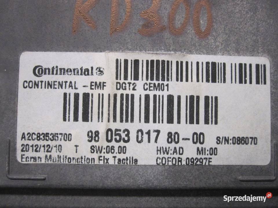 PEUGEOT 208 08r ekran wyświetlacz 9805301780 Kielce