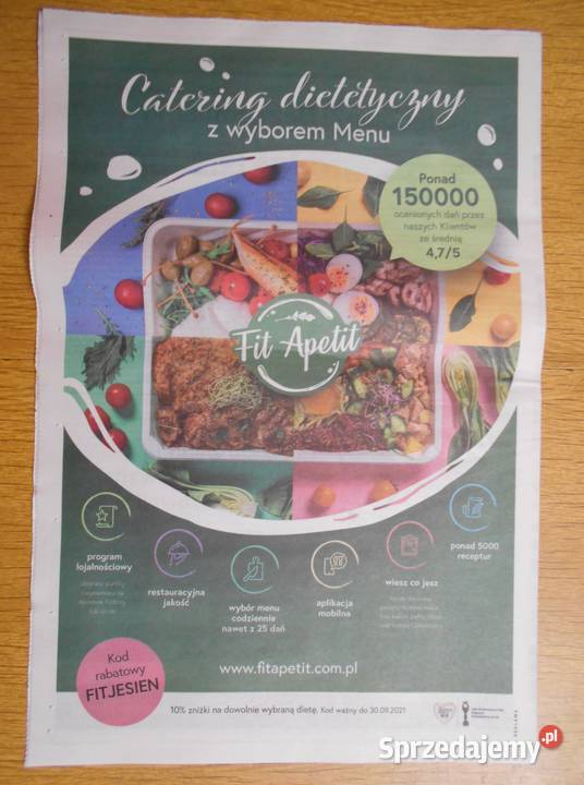 Cateringi dietetyczne dwa dodatki Gazeta miękka Parczew