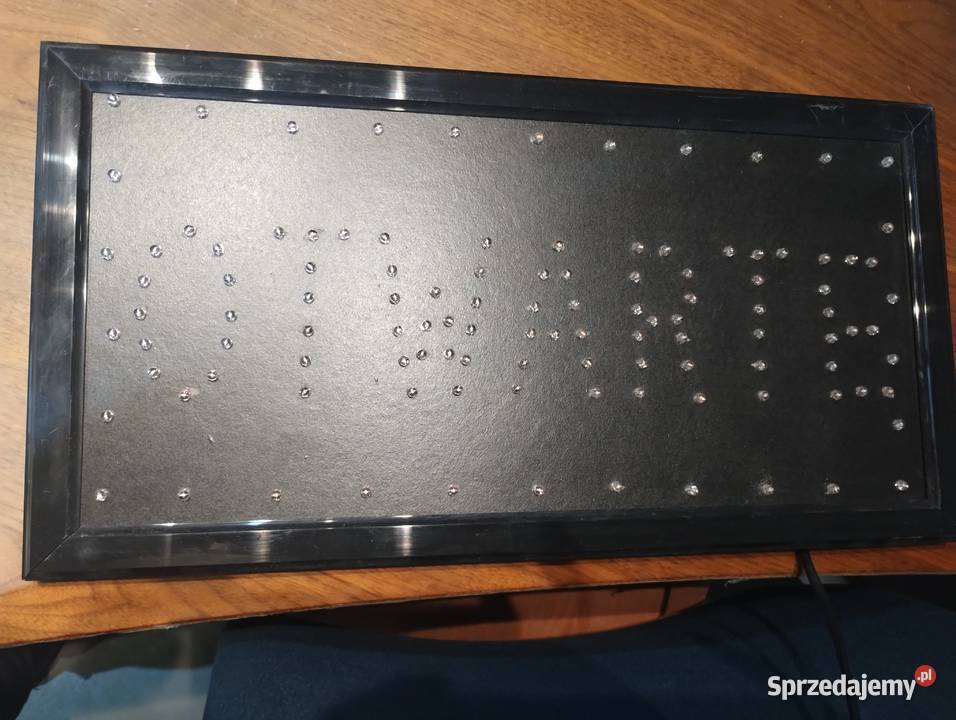 Napis tablica świetlna OTWARTE sprzedam
