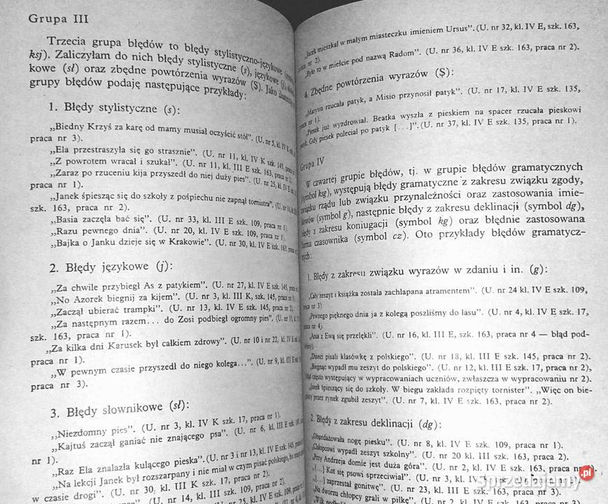 O poprawności pisemnych wypowiedzi uczniów klas