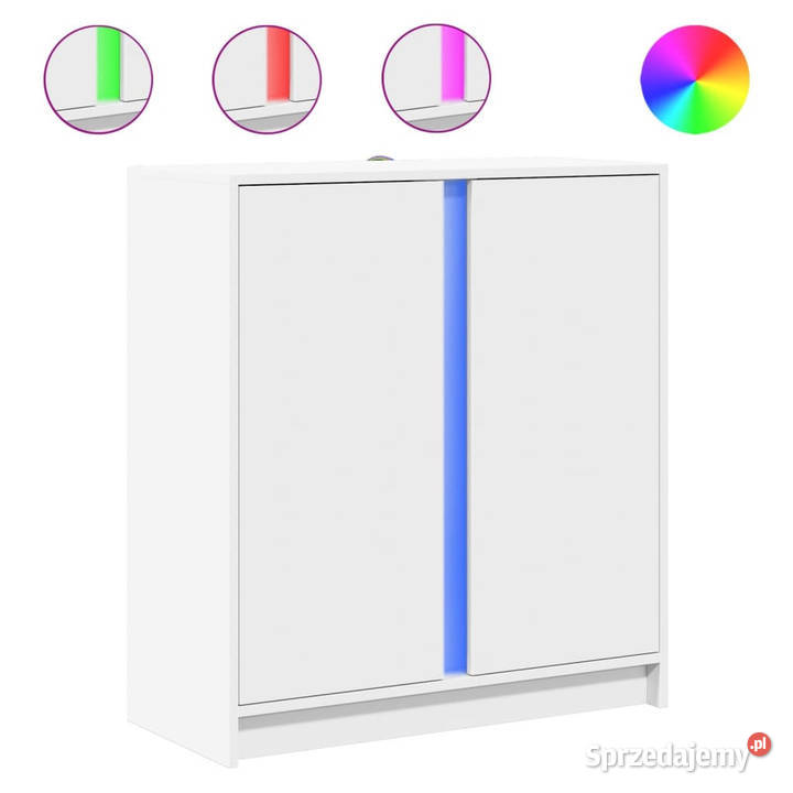 Szafka z LED biała 77x34x85 materiał Warszawa