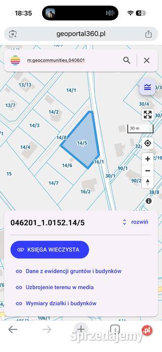 Sprzedam działkę Owczarki Grudziądz