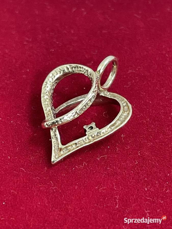 ZŁOTA ZAWIESZKA P333 149G SERCE Z CYRKONIĄ Pozostałe Gdańsk