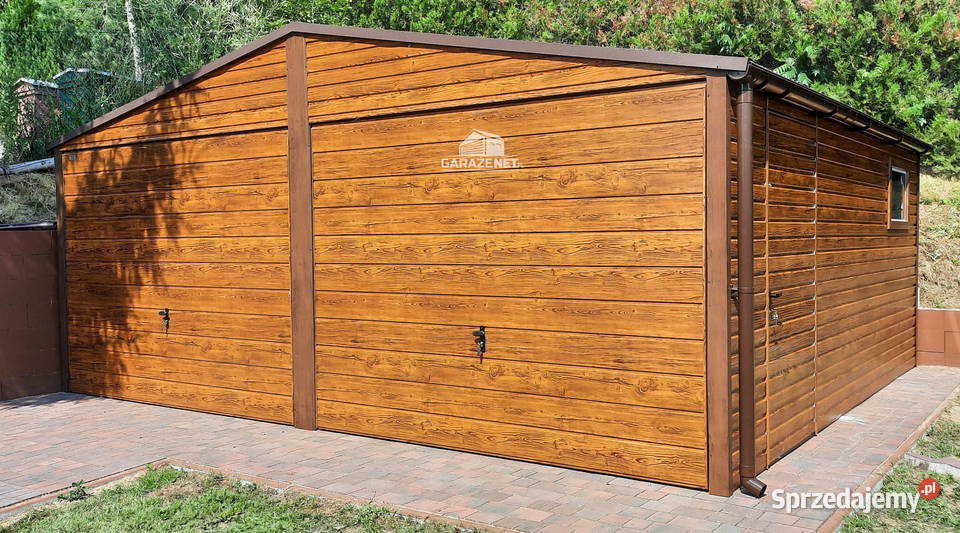 GARAŻ BLASZANY 6m x 58m DWUSPAD 2X BRAMA DRZWI Łapanów