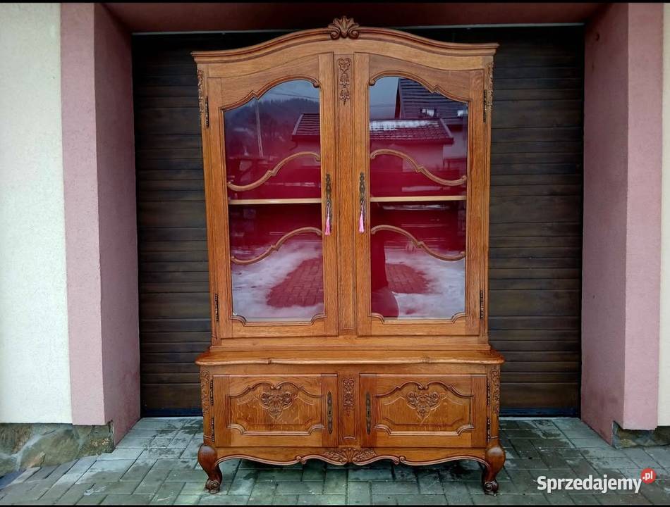 Witryna Ludwikowska Stylowa Biblioteczka Komoda Kamienna Góra