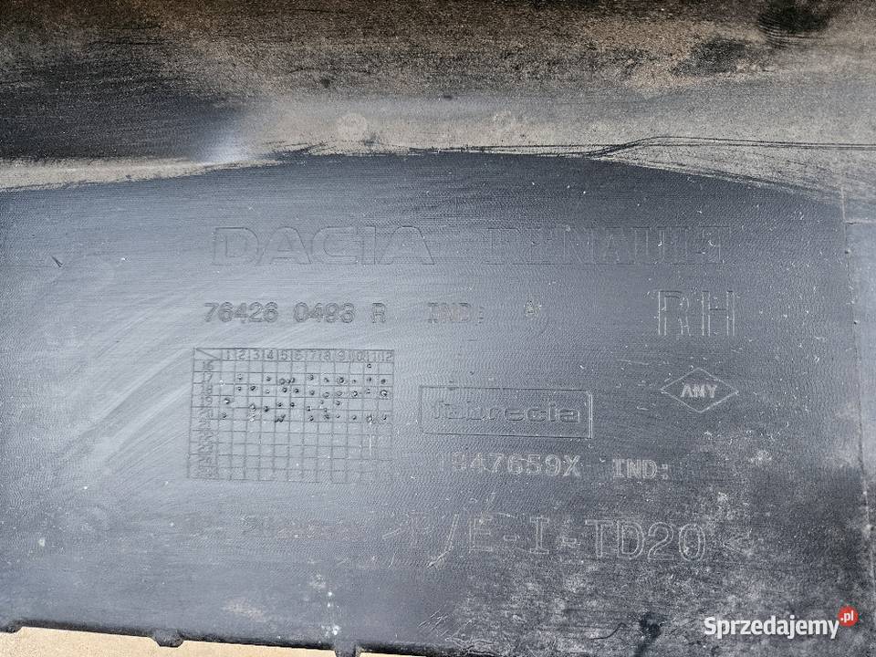 DACIA DUSTER II LISTWA PROGOWA PRAWA PRÓG PRAWY osobowe wielkopolskie Międzychód