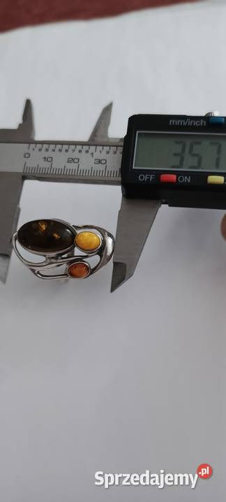 Pierścionek Bursztyn srebro Białystok