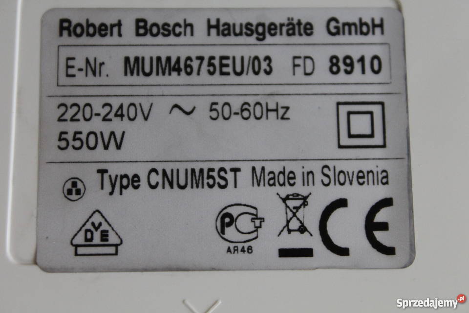 BOSCH MUM 4675EU03 550W OKAZJA śląskie Katowice