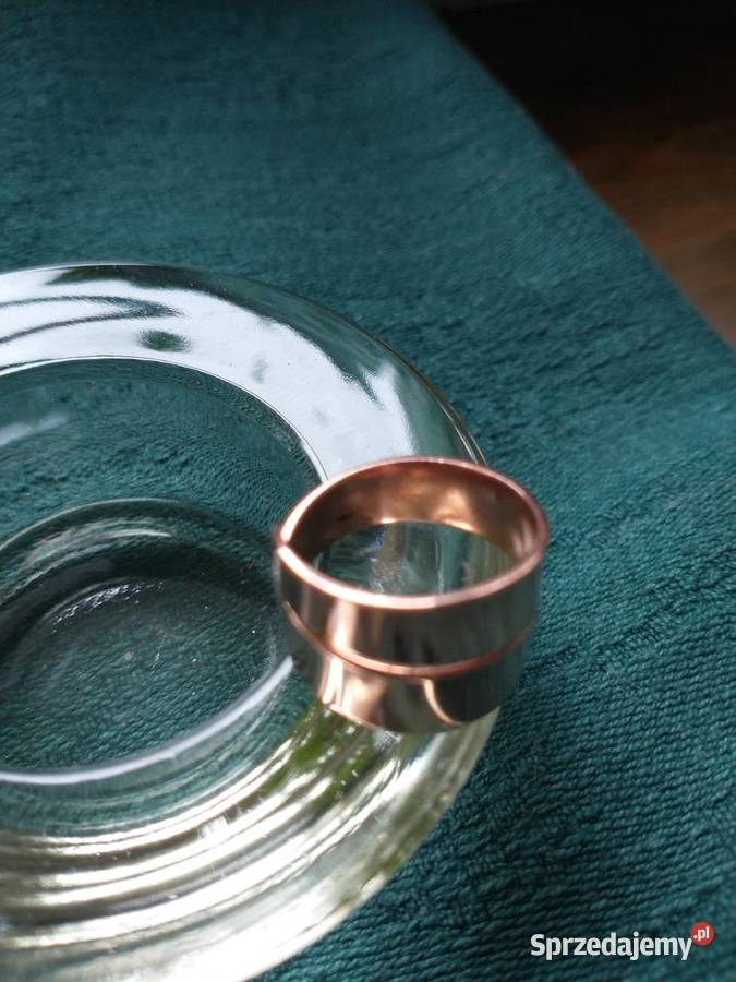Pierścionek obrączka miedź rękodzieło Łódź