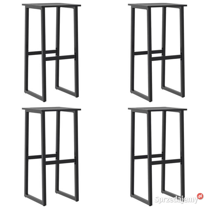 Stołki barowe 4 czarne 38x38x80 malowana stal mazowieckie