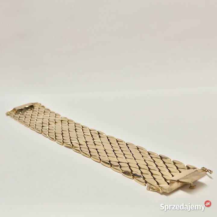 Złota BRANSOLETKA damska 18K półsztywna CUDOWNA Warszawa