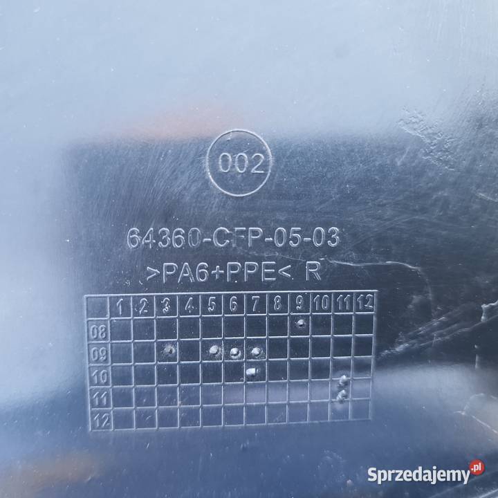 HONDA CBR 600RR 600 RR PC37 BOK BOCZEK OWIEWKA Bieleń