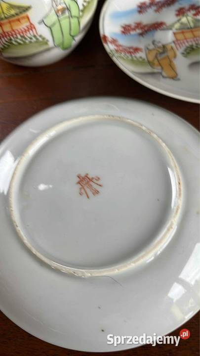 Spodek Japońska biała porcelana z gejszą i Gdańsk sprzedam