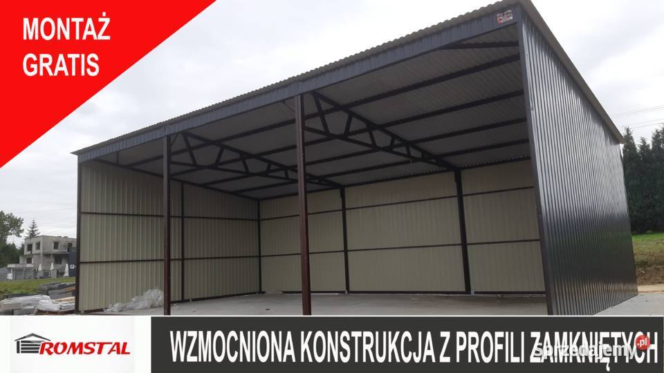 HALA MAGAZYNOWA OTWARTA WIATA NA MASZYNY Garaż