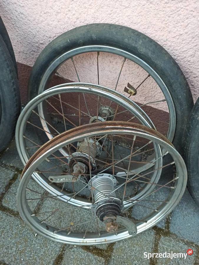 Kola felgi starych rowerów Renak ZZR Łucznik PRL Sport i Wypoczynek Ostrów Wielkopolski