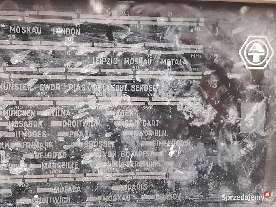 Stare radio lampowe Mittelsuper AT zabytek retro śląskie Dąbrowa Górnicza