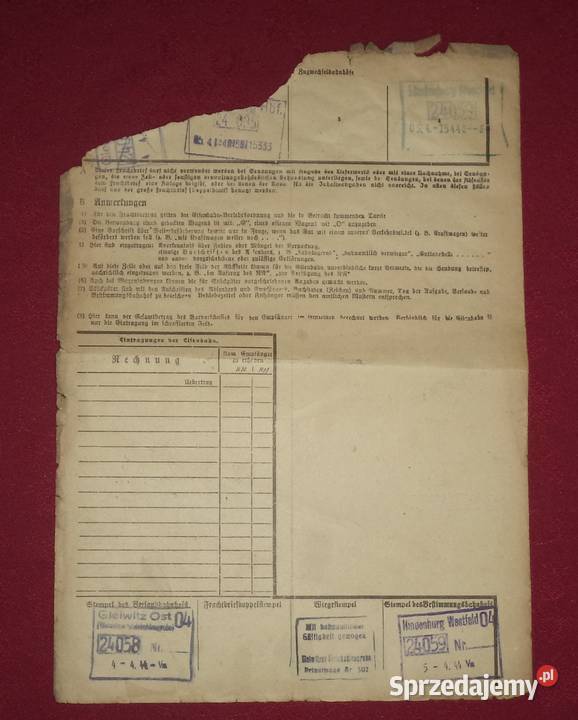 Bahnhof Gleiwitz Hindenburg Plitz Wehrmacht list Piekary Śląskie