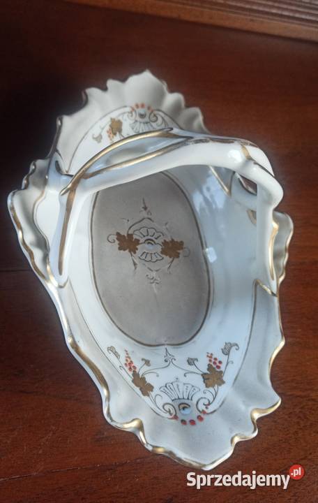 Paterka koszyczek Biała porcelanka z szaroscią Gdańsk