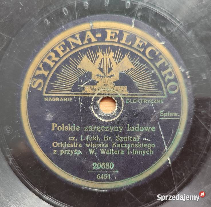 Płyta szelakowa Syrena Electro Faliszewski Warszawa