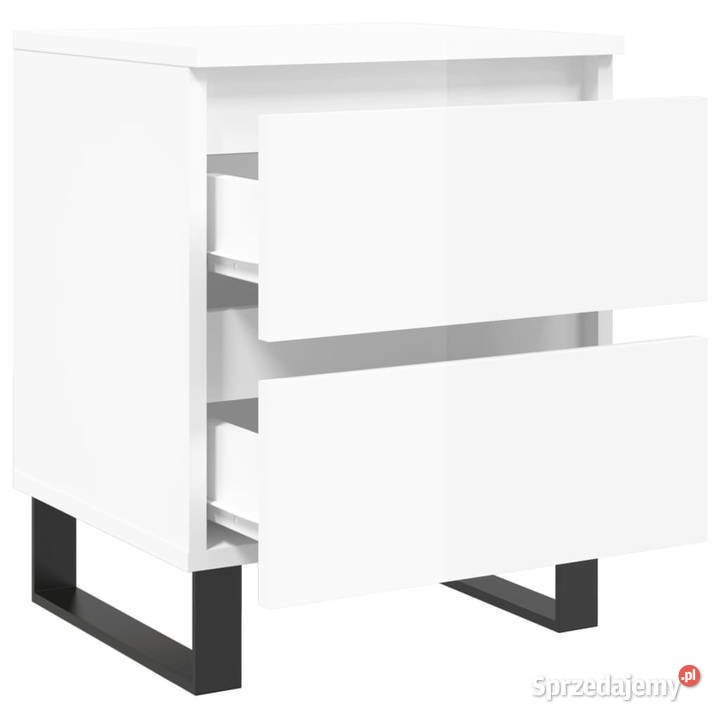 Szafki nocne 2 białe wysoki połysk 40x35x50 Nocne Warszawa