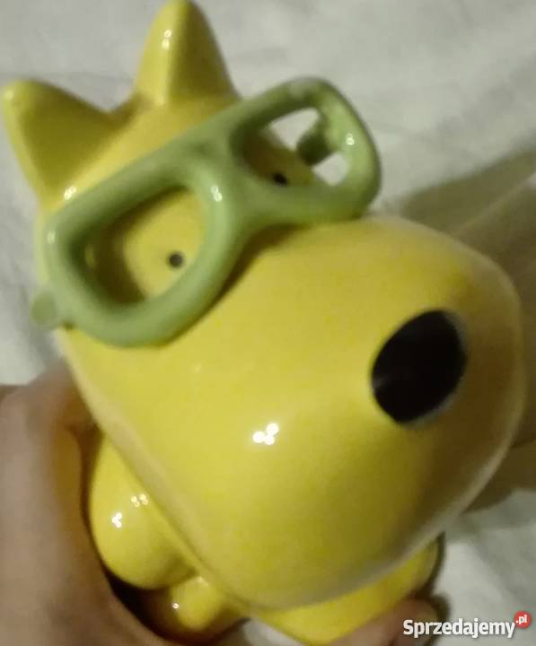 Ceramiczna duża skarbonka pies Reksio Warszawa sprzedam