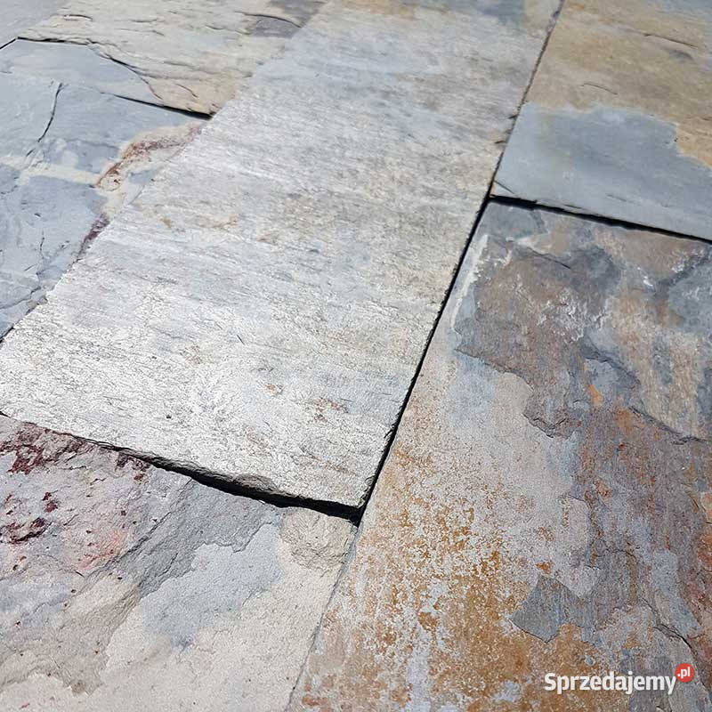 Płytki Łupek Indian Autumn naturalny 10x30x1 małopolskie