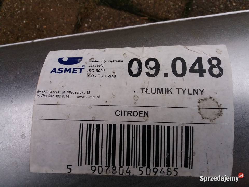 ASMET tłumik końcowy Radomsko