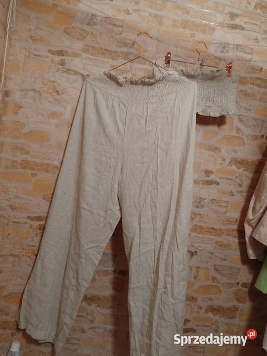 LXL Shein Lniany Zestaw letni spodnie top