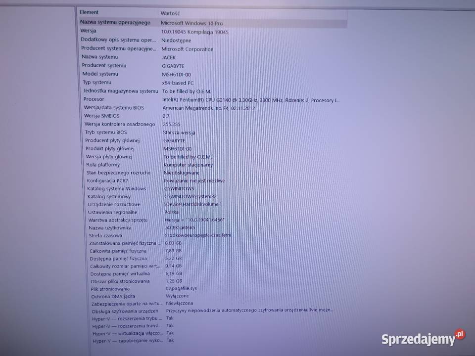 Komputer i monitor w jednej obudowie Klasy Pentium Dual-Core Wągrowiec