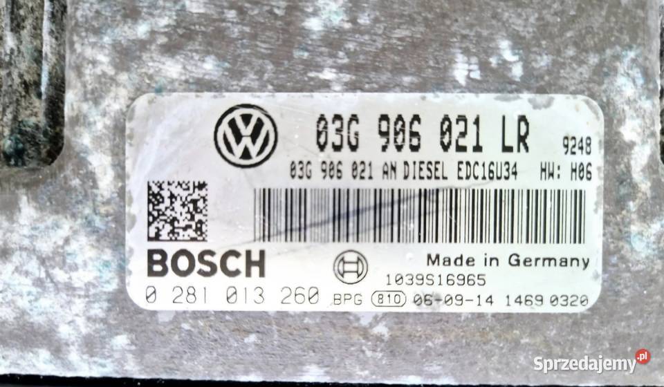 KOMPUTER STEROWNIK SILNIKA VW PASSAT B6 19 TDI Komputery świętokrzyskie Działoszyce