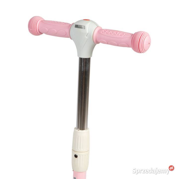 Różowa balansowa hulajnoga składana trójkołowa Poznań