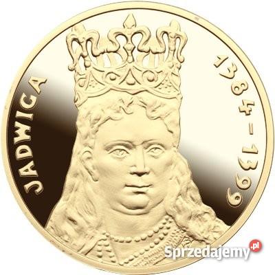 moneta Jadwiga Ag platerowane Au