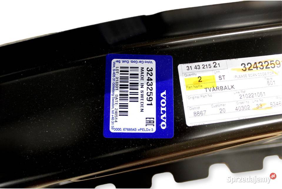 VOLVO XC90 II pas tylny gorne wewnetrzne Bielany Wrocławskie