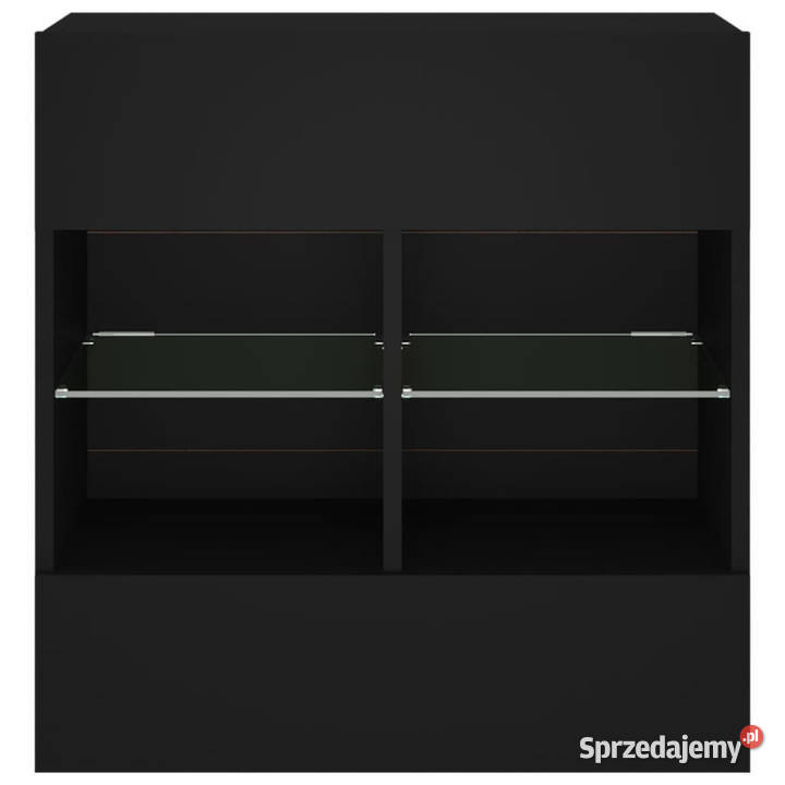 Ścienna szafka TV z LED czarna 585x30x605 mazowieckie Warszawa