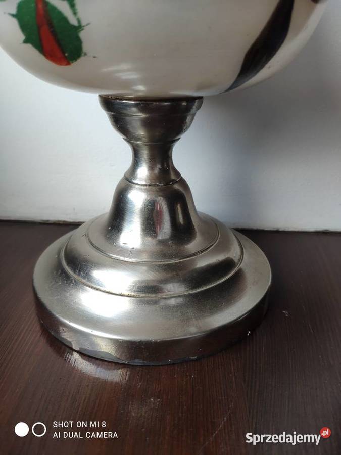 Stara francuska lampa naftowa emalia Kraków sprzedam