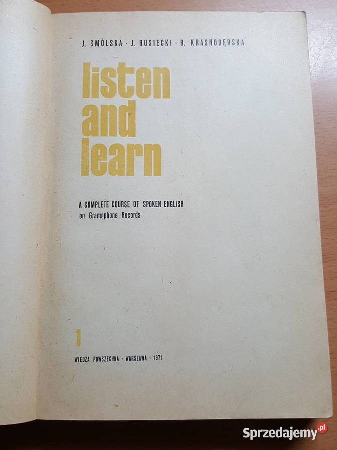 Listen and learn cz 1 i 2 KURS języka angielski