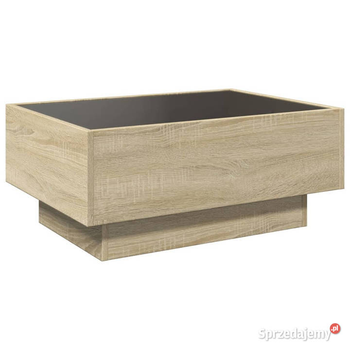 Stolik kawowy z LED dąb sonoma 70x50x30 WM847513 mazowieckie Warszawa