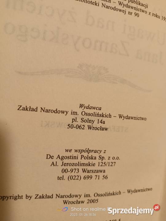 życiem Zamoyskiego książki Warszawa