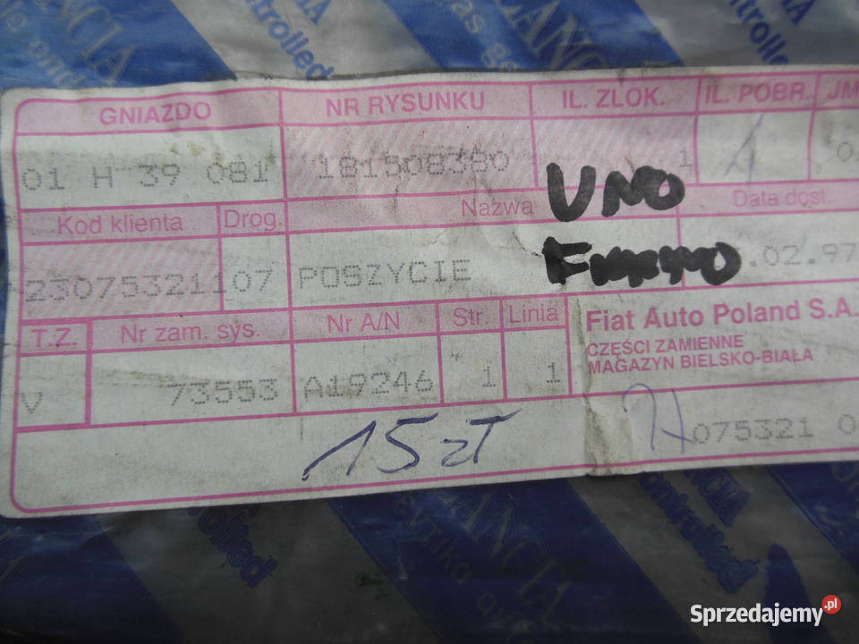 18150848 Słupek tapicerski przedni lewy Fiat Uno Kozy