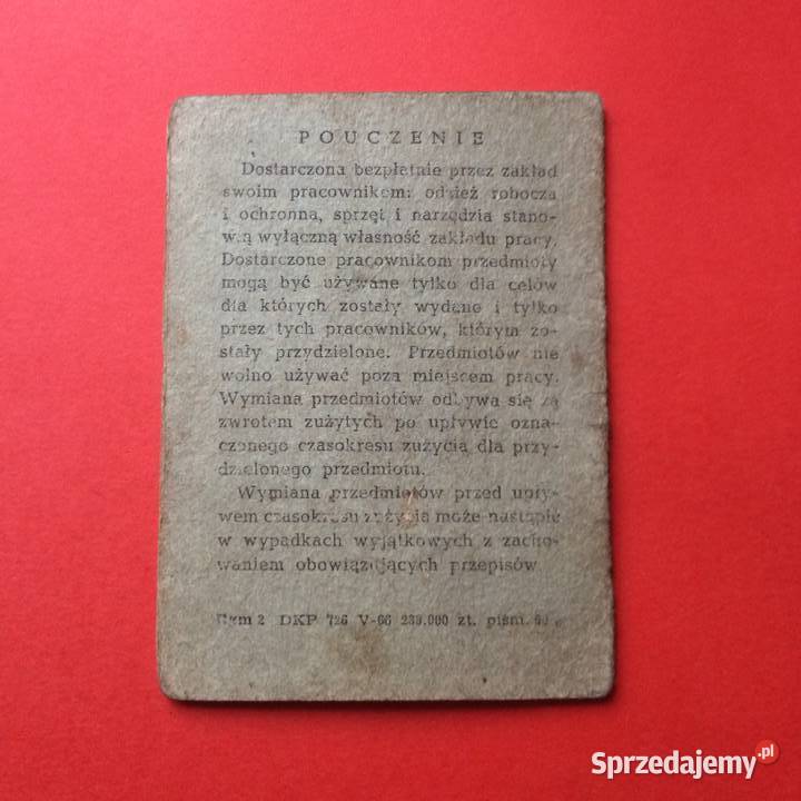 1986 Dwie Książeczki Wyposażenia PKP Szczecin